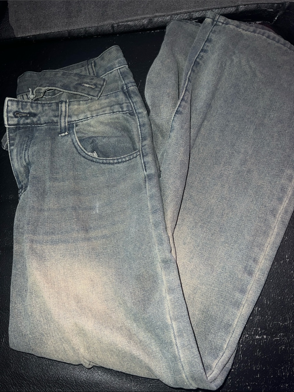 SHEIN Faded Light Gray Bootcut Jeans